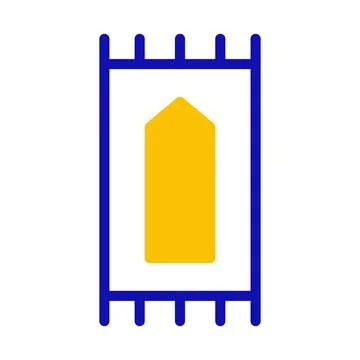 Graphic representation of a prayer rug, islamic worship vector depiction Stock Illustration