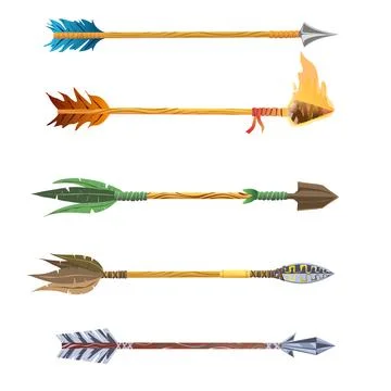 Graphic Resource five quality bow arrows illustration Stock Illustration