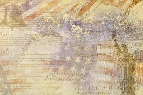 Graphic Resource Independence Statement July 4, USA Illustrazione stock