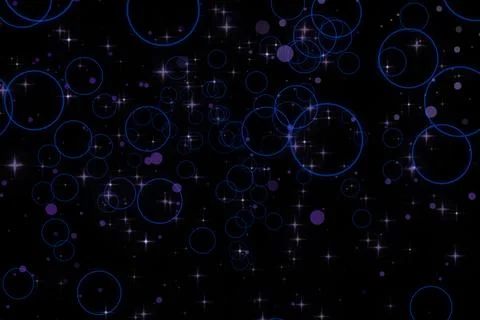 A graphic of rising circle shape and glitter イラスト素材
