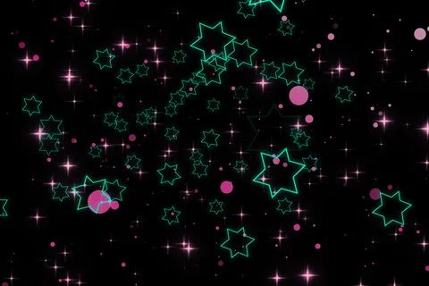 A graphic of rising hexagram shape and glitter Stock Illustration