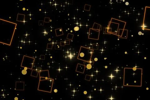 A graphic of rising square shape and glitter イラスト素材
