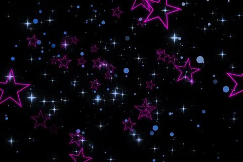 A graphic of rising star shape and glitter Stock Illustration