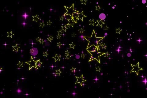 A graphic of rising star shape and glitter Stock Illustration