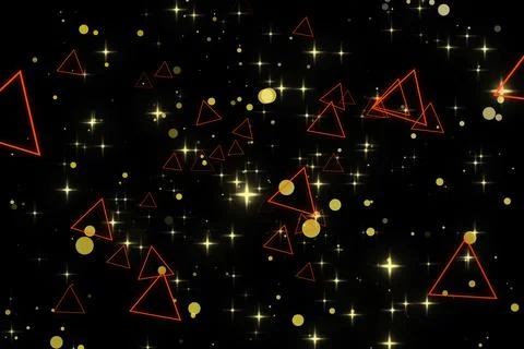 A graphic of rising triangle shape and glitter Stockillustratie