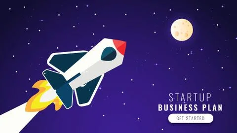 Graphic Rocket Background Illustrazione stock
