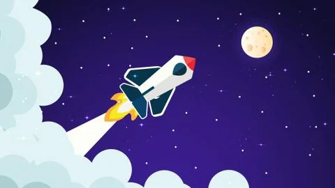 Graphic Rocket Background Stock Illustration