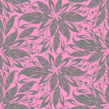 Graphic seamless asymmetric gray pattern on pink background, texture, design 스톡 일러스트