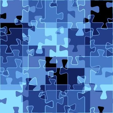 Graphic seamless pattern puzzle Illustrazione stock