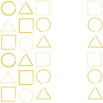 Graphic shapes - circle, square and triangle on white background. Abstract イラスト素材