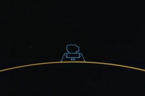 Graphic simulation of rocket trajectory and engine separation - 1969 Stock Footage 104335056