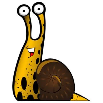 Graphic snail isolated on white background Stock Illustration