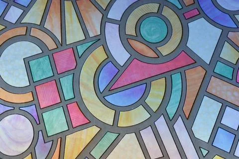 Graphic squares, circles, circles, and angles. Stock Photos