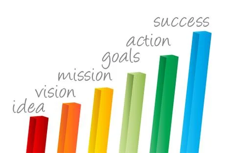 Graphic Steps to Success Stock Illustration