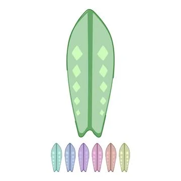 Graphic surfboard vector cartoon graphic Stock Illustration