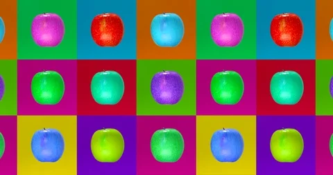 Graphic swatch of apples Stock Footage 103112722