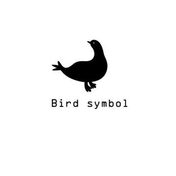 Graphic symbol of a bird Stock Illustration