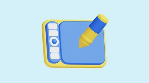 Graphic Tablet 3D Icon: Ideal for business, technology, websites, apps, Stock Footage 289453449