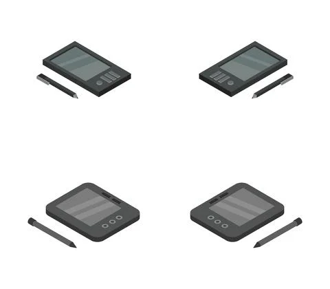 Graphic tablet icon illustrated in vector on white background 库存插图