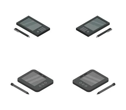 Graphic tablet icon illustrated in vector on white background Illustrazione stock