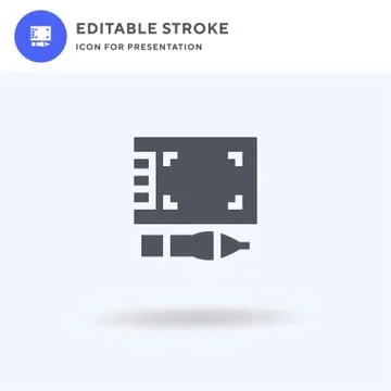 Graphic Tablet icon vector, filled flat sign, solid pictogram isolated on whi 스톡 일러스트