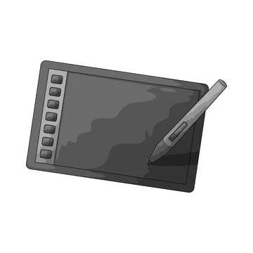 Graphic tablet illustration Stock Illustration
