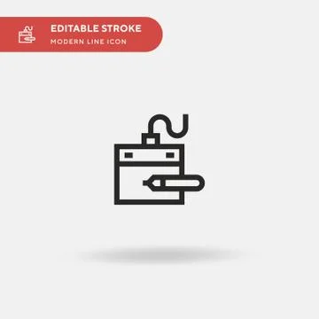 Graphic Tablet Simple vector icon. Illustration symbol design template for we Illustrazione stock