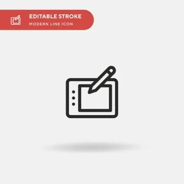 Graphic Tablet Simple vector icon. Illustration symbol design template for we Stock Illustration