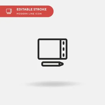 Graphic Tablet Simple vector icon. Illustration symbol design template for we Stock-Illustration