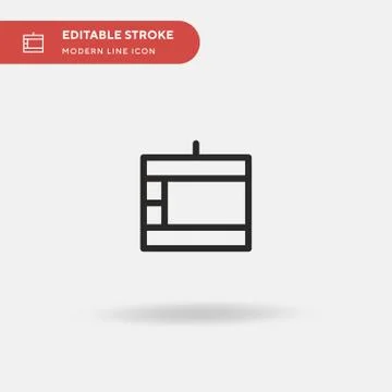 Graphic Tablet Simple vector icon. Illustration symbol design template for we Illustrazione stock