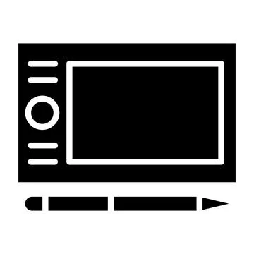 Graphic Tablet Vector Icon Design Illustration Stock Illustration