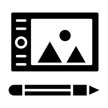 Graphic tablet Vector Icon Design Illustration Stock Illustration