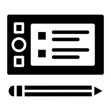 Graphic Tablet Vector Icon Design Illustration Stock Illustration