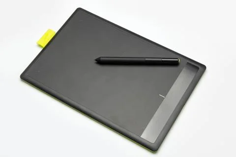 Graphic tablet on a white background. Stock Photos