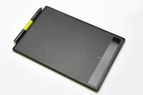 Graphic tablet on a white background. Stock Photos