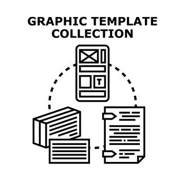 Graphic template collection for website and application design イラスト素材