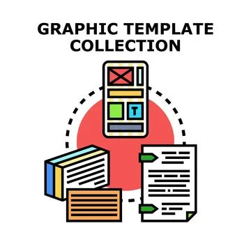 Graphic template collection for website and application design Stockillustratie