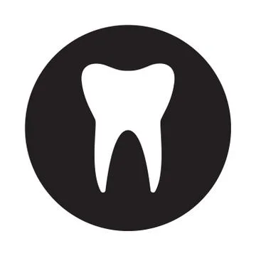 Graphic tooth icon Stock Illustration