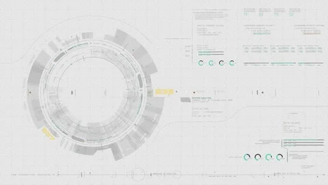 Graphic User Interface Head Up Display Screen Template Video stock 146718641