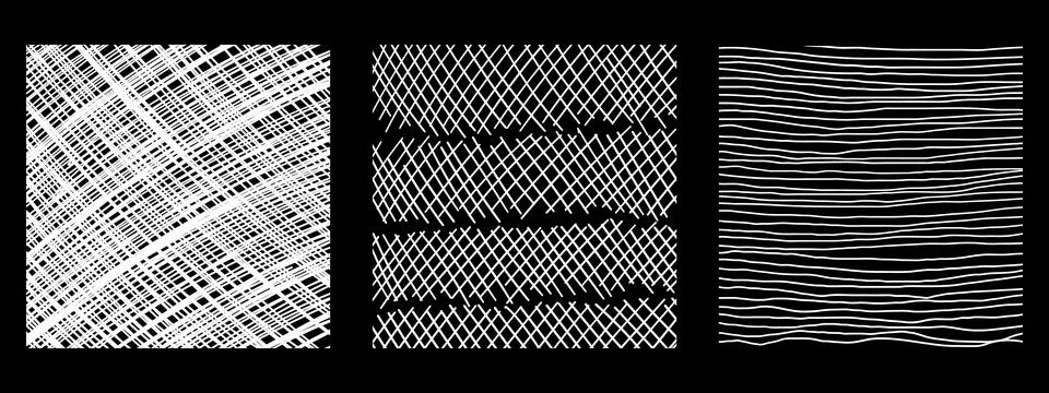 Graphic vector freehand textures set with different hand drawn patterns. Pencil Stock Illustration