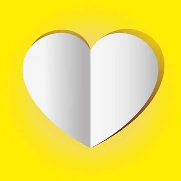Graphic Vector Heart yellow Stock Illustration