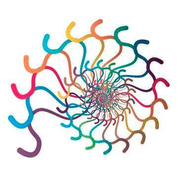 Graphic vector image of a shell of an ancient malyuska. Abstract background,  Stock Illustration