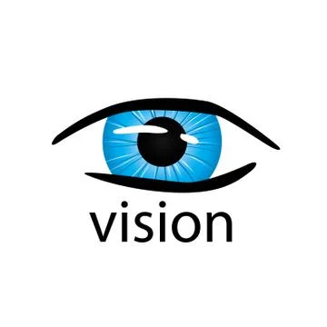 Graphic vector logo eye close up Stock Illustration