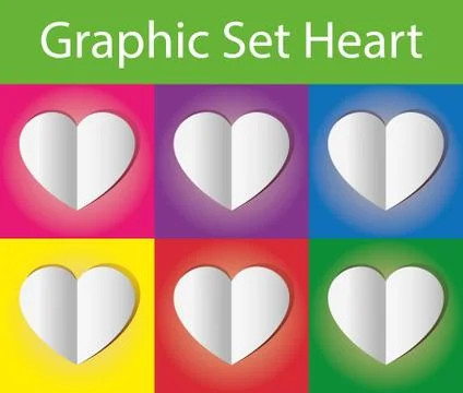 Graphic Vector Set Heart Illustrazione stock