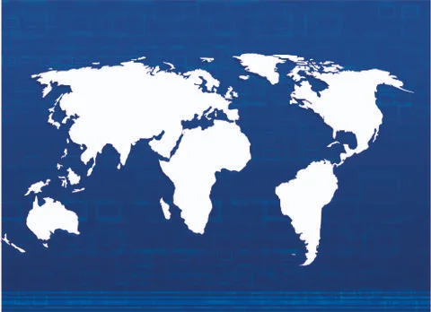 Graphic view of continents Stock Illustration