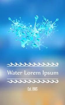 Graphic water splash Stock Illustration
