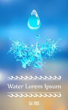 Graphic water splash Stock Illustration