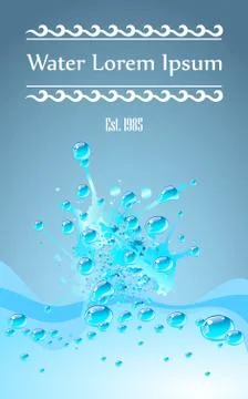 Graphic water splash Stock Illustration