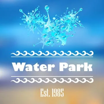Graphic water splash Illustrazione stock