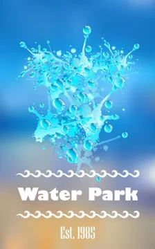 Graphic water splash Stock Illustration